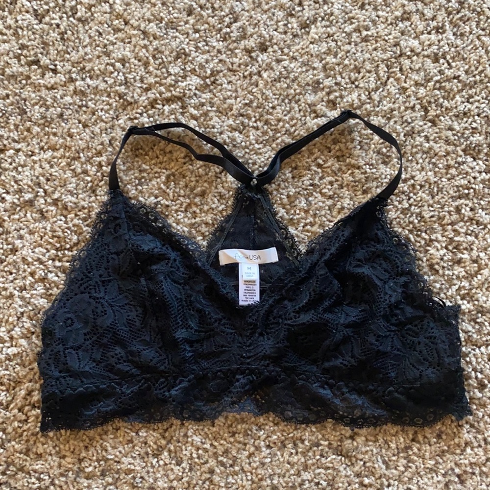 Active USA // Black Lace Bralette